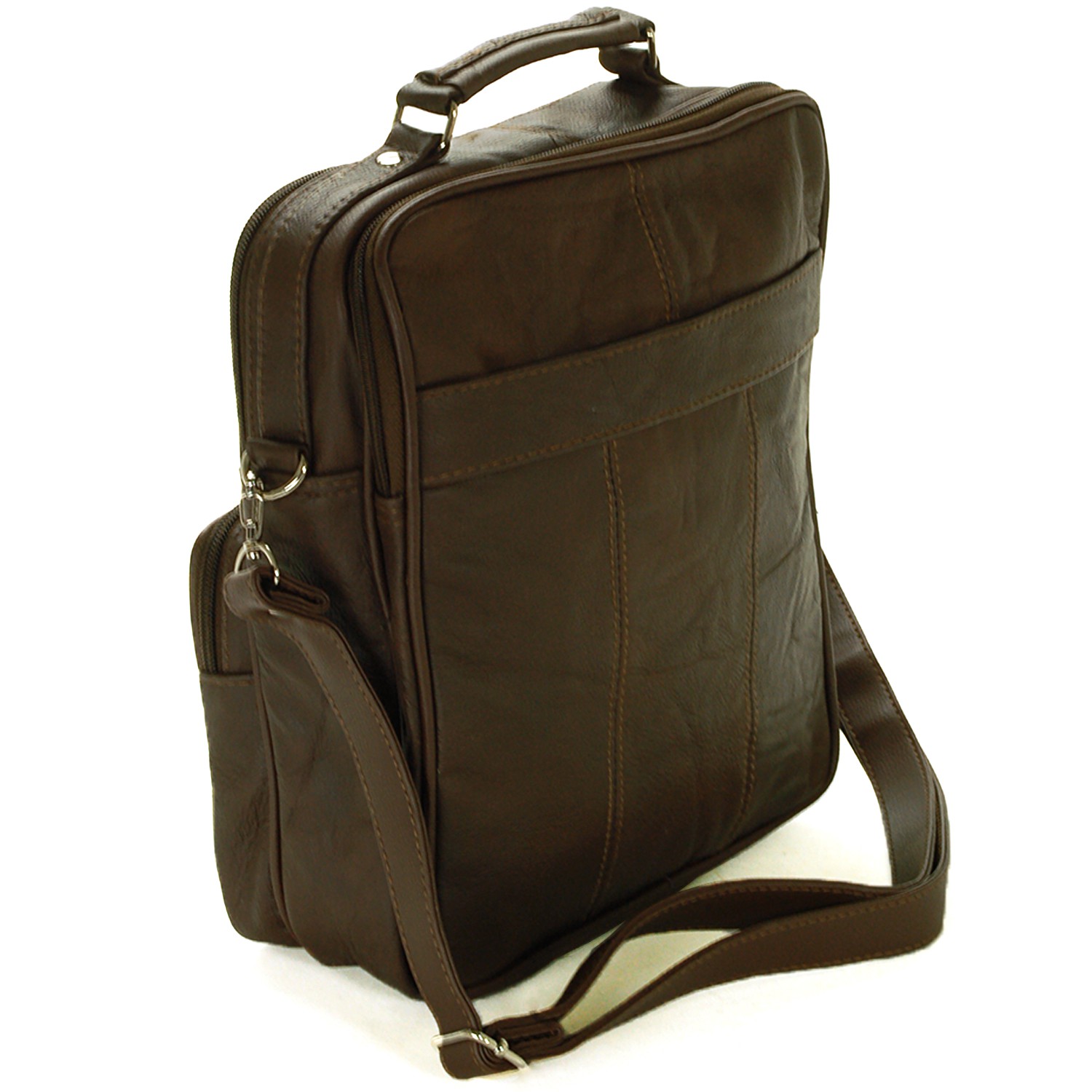 Leather Travel Bag Multipurpose Organizer Handbag Adjustable Strap Camera Tote eBay